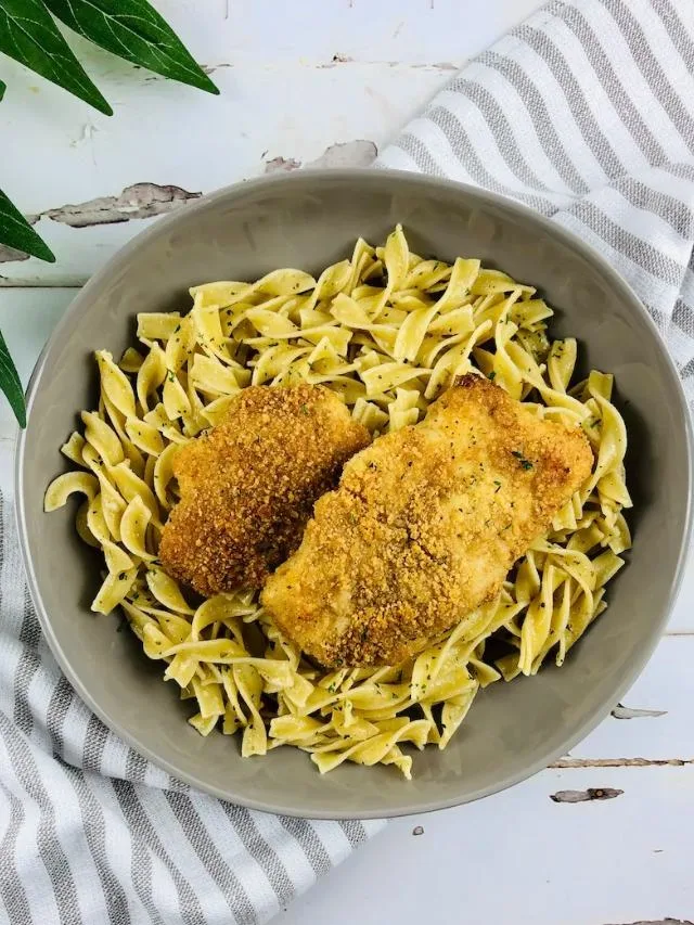 Parmesan Crusted Chicken with Buttered Noodles Story