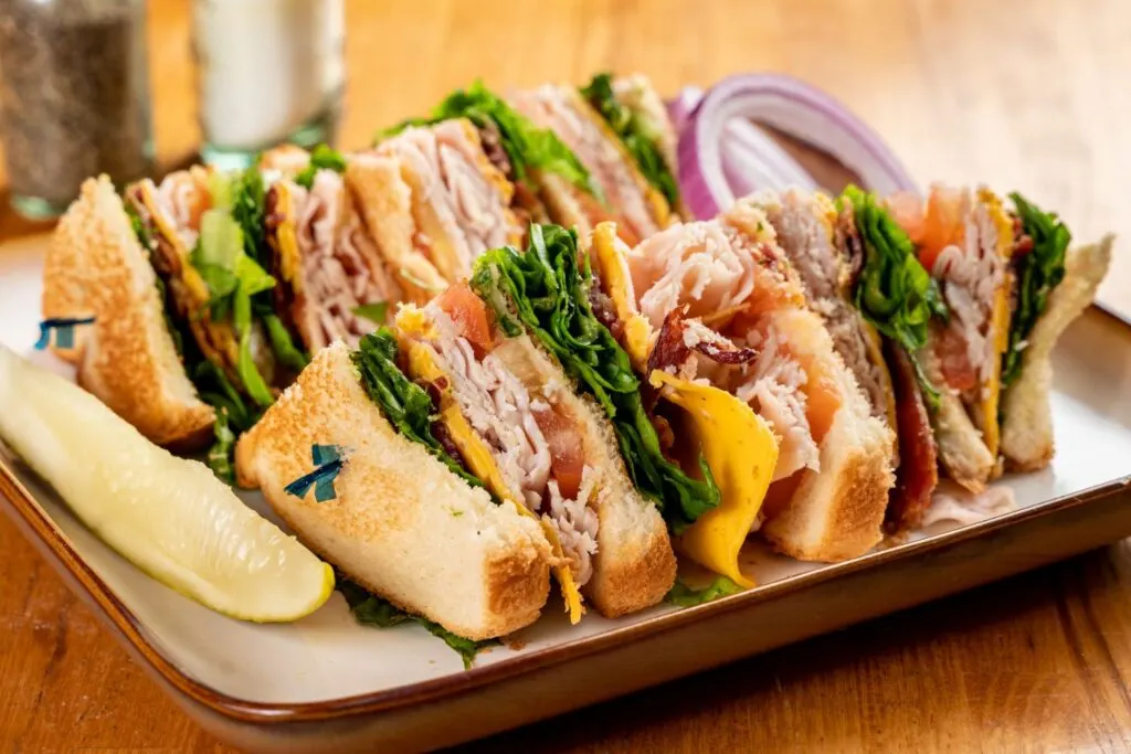 club sandwich at diner