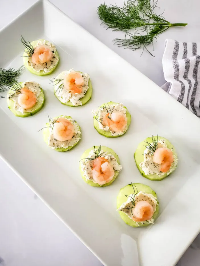 Shrimp on Cucumber Appetizer Story