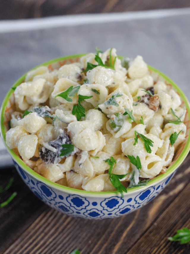 Creamy Bacon Parmesan Pasta Salad Story
