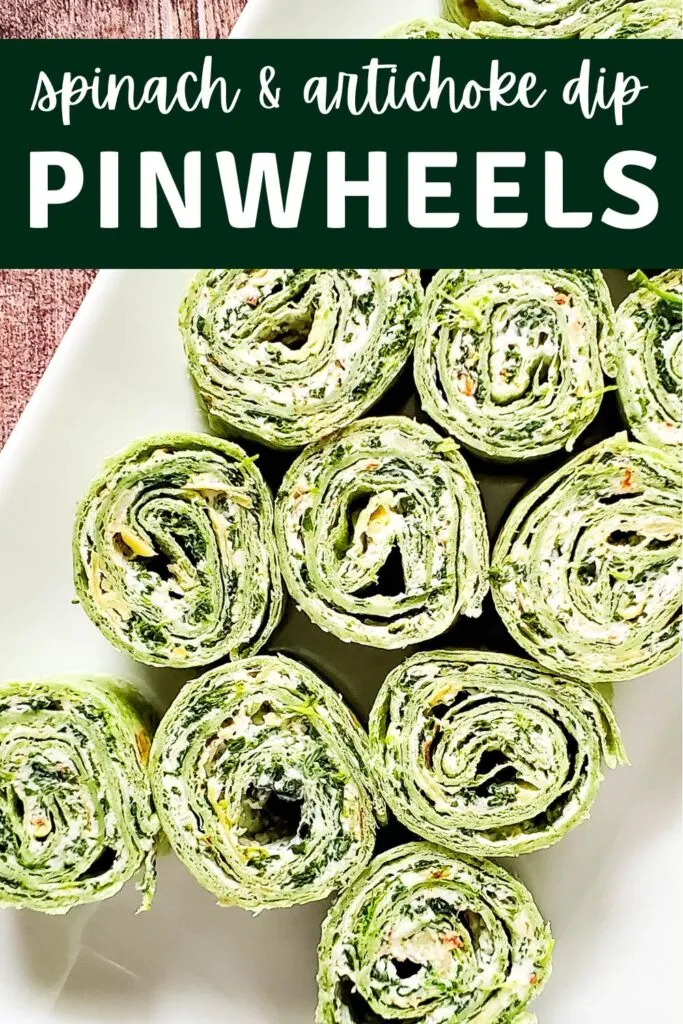 spinach artichoke dip pinwheel appetizers