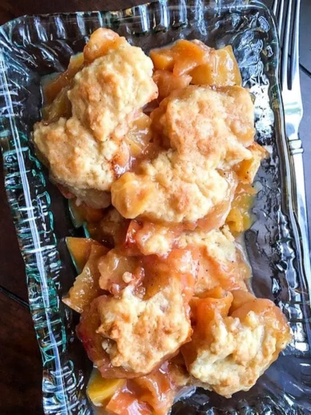 Homemade  Peach Cobbler Story