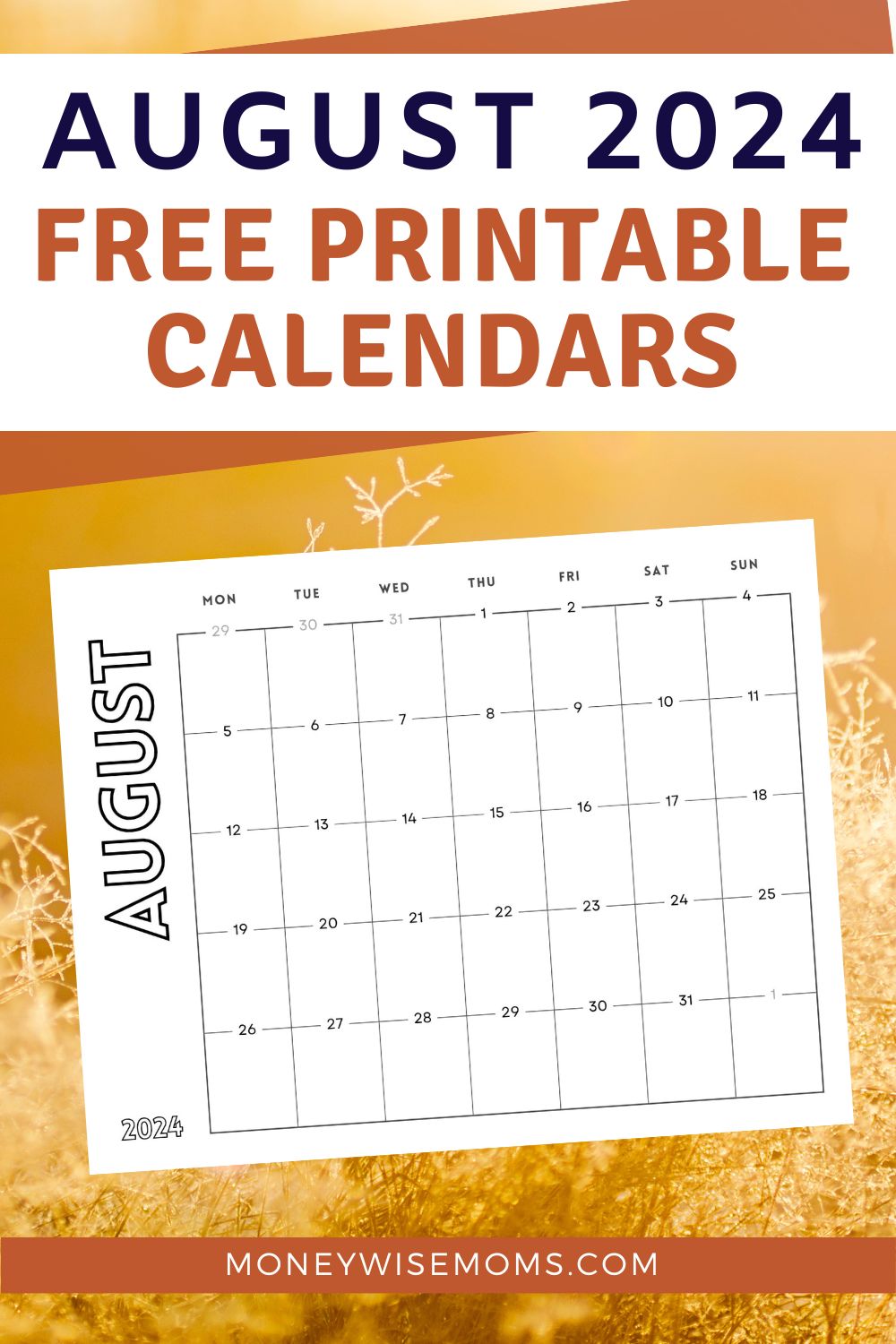 August Free Printable Calendar - August 2024 Free Printable Calendars Vpin 