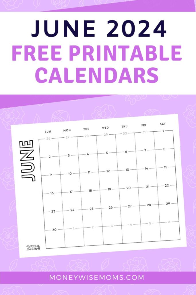 June 2024 free printable calendars
